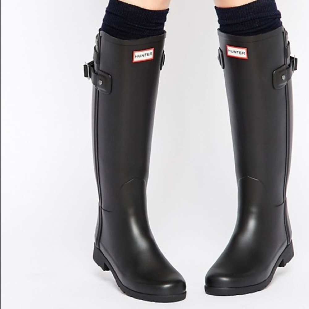 Hunter Refined Slim Fit Back Strap Rain Boots